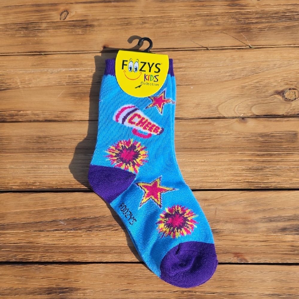 NWT Foozys Kids Cheer Socks - Teal - Unisex
